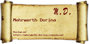 Mehrwerth Dorina névjegykártya